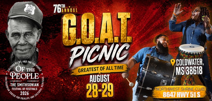 76th G.O.A.T. Picnic billboard